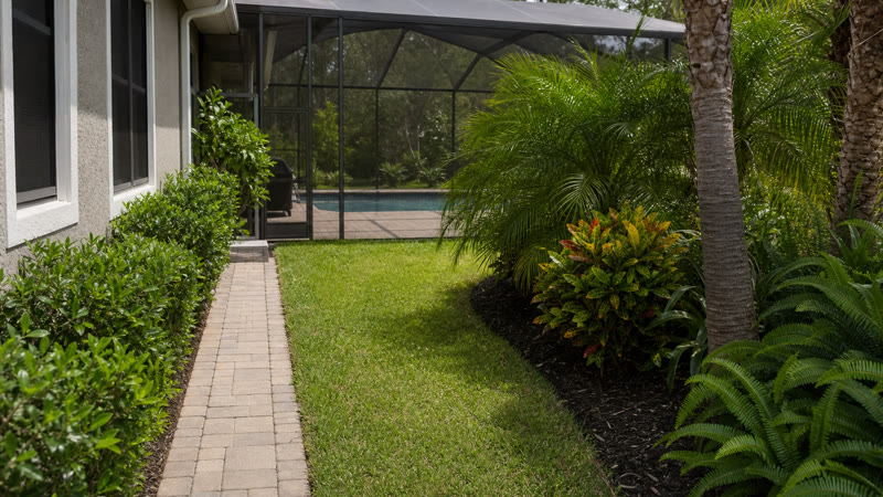 Comfortable Brevard County backyard patio after mosquito control planning